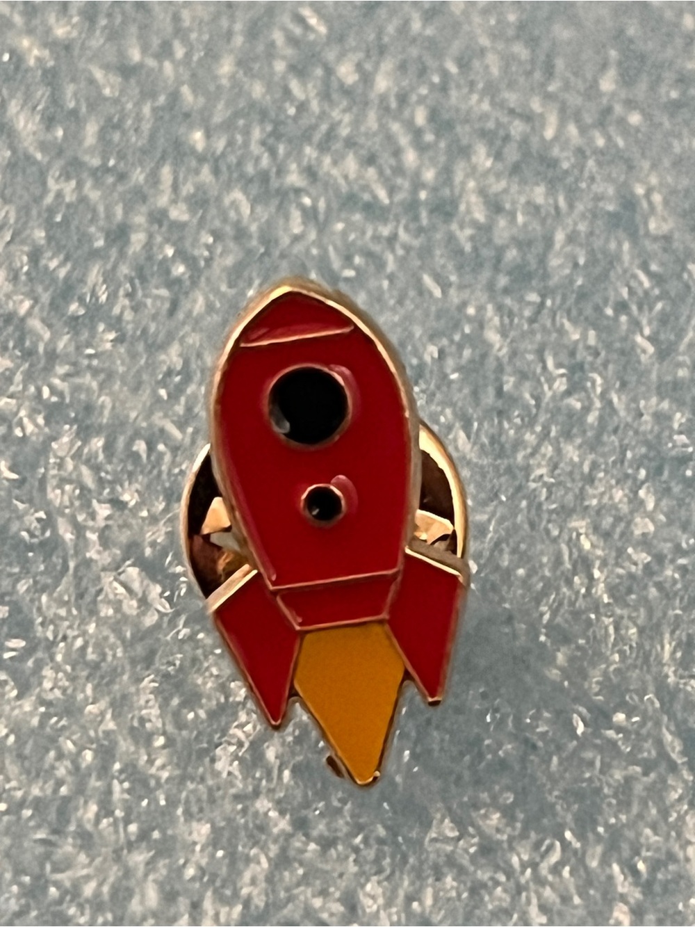Red and Yellow Rocket Enamel Pin